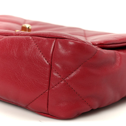 Chanel Goatskin Quilted Medium Chanel 19 Flap Red 10 of 11