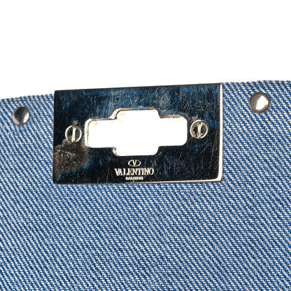 Valentino Garavani Denim Medium Rockstud Spike Shoulder Bag Denim 10 of 11
