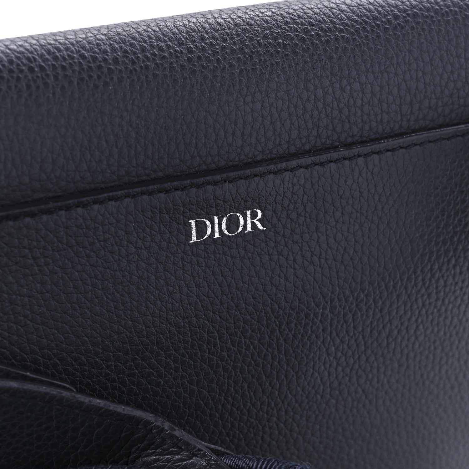 Christian Dior Grained Calfskin Saddle Messenger Bag Navy Blue 7 of 9