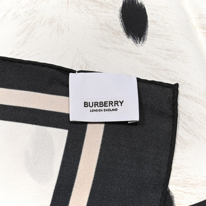 Burberry Silk Vintage Check Animal Print Scarf Archive Beige 3 of 4
