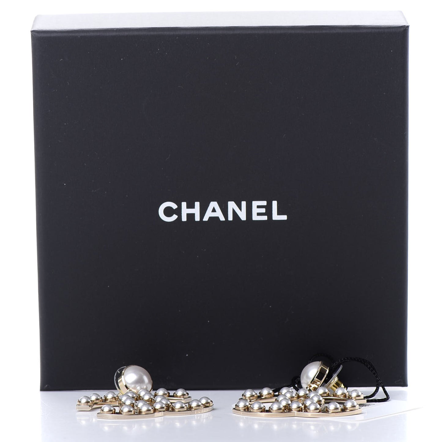 Pearl CC Drop Earrings Gold