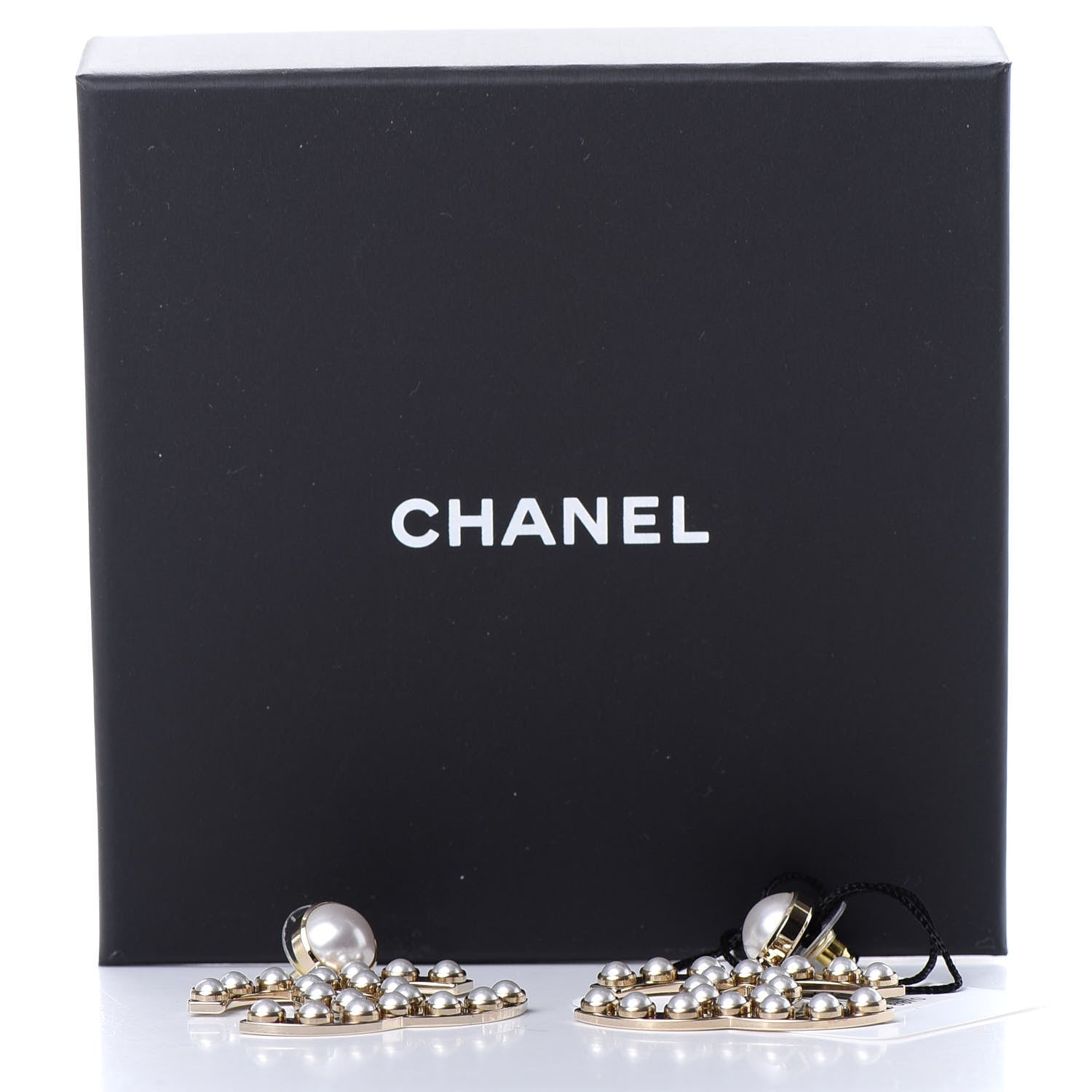 Chanel Pearl CC Drop Earrings Gold 5 of 5