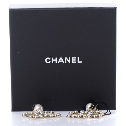 Chanel Pearl CC Drop Earrings Gold 5 of 5