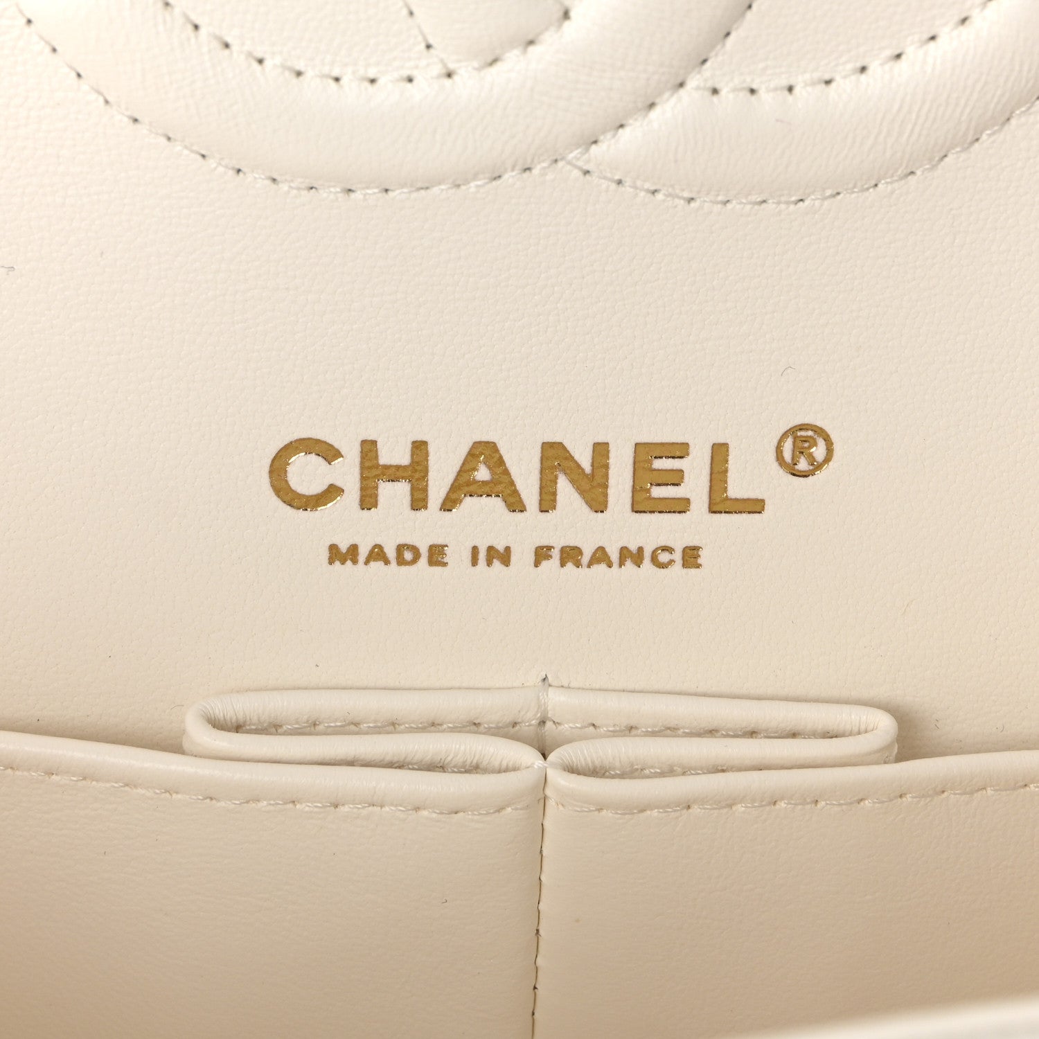 Chanel Caviar Quilted Medium Double Flap White 6 of 11