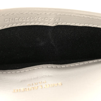 Saint Laurent Smooth Calfskin Monogram Phone Holder Crossbody White 10 of 11