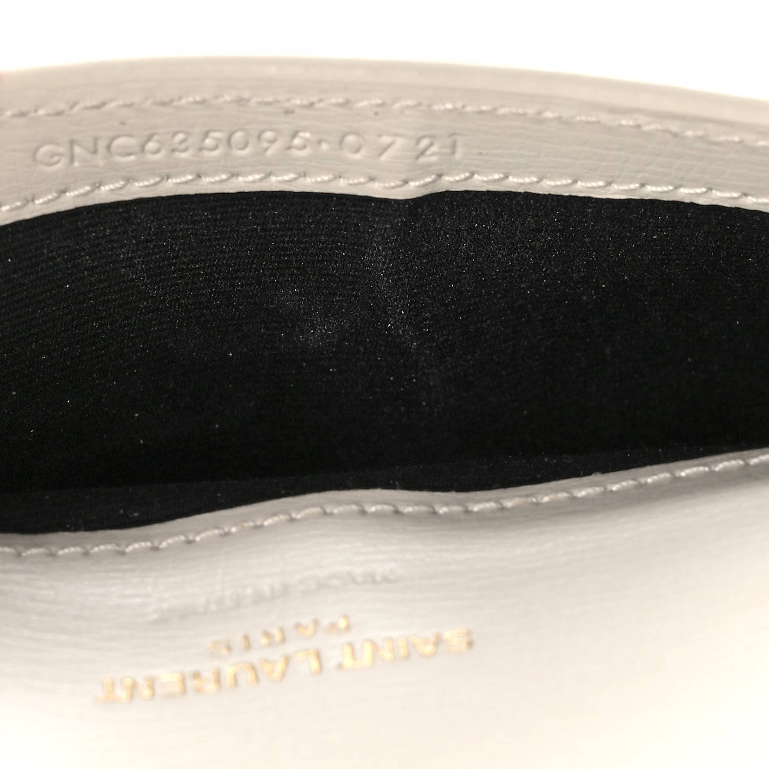 Saint Laurent Smooth Calfskin Monogram Phone Holder Crossbody Blanc Vintage 10 of 11