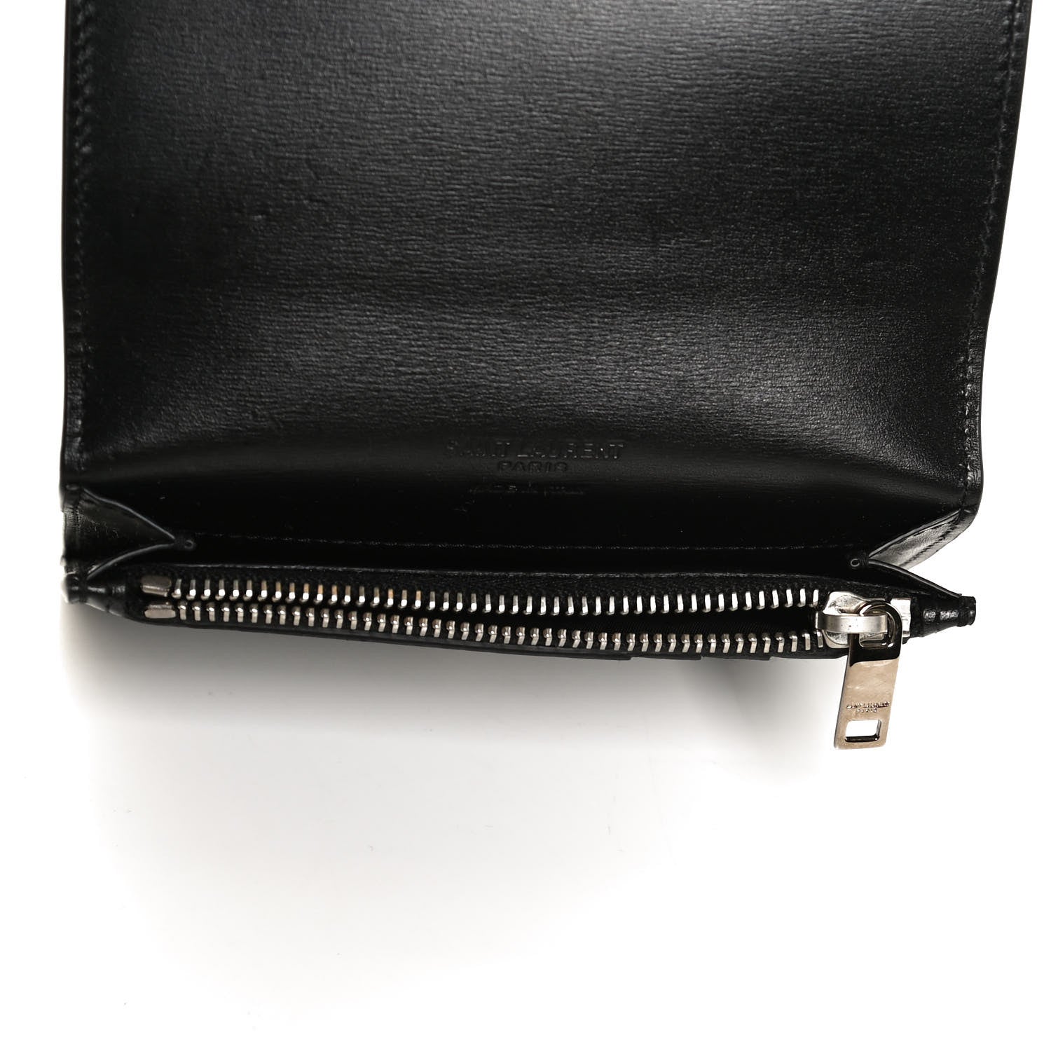 Saint Laurent Calfskin Fragments Flap Wallet Black 5 of 11