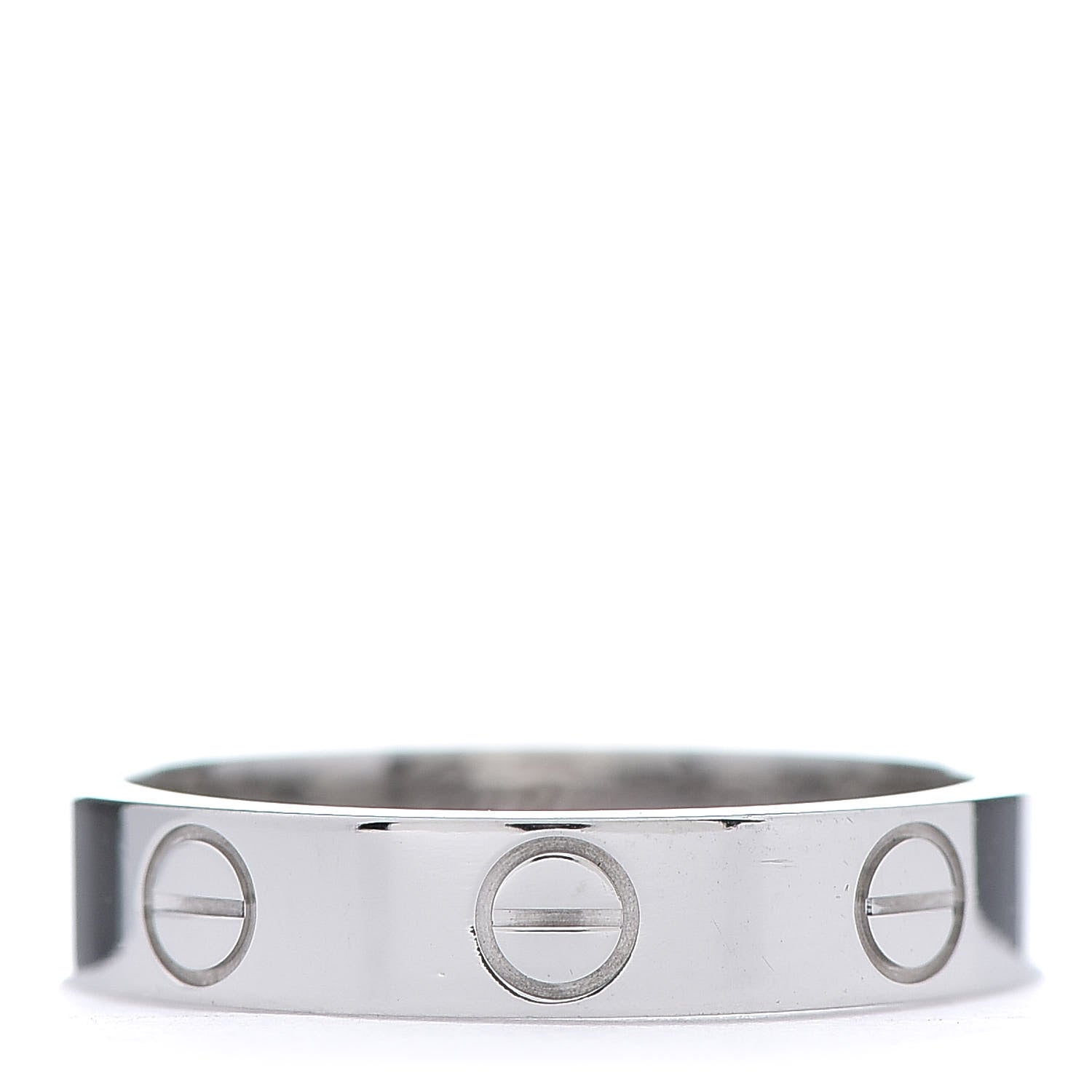 Cartier 18K White Gold 3.5mm LOVE Wedding Band Ring 49 4.75 1 of 5