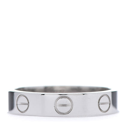 Cartier 18K White Gold 3.5mm LOVE Wedding Band Ring 49 4.75 1 of 5