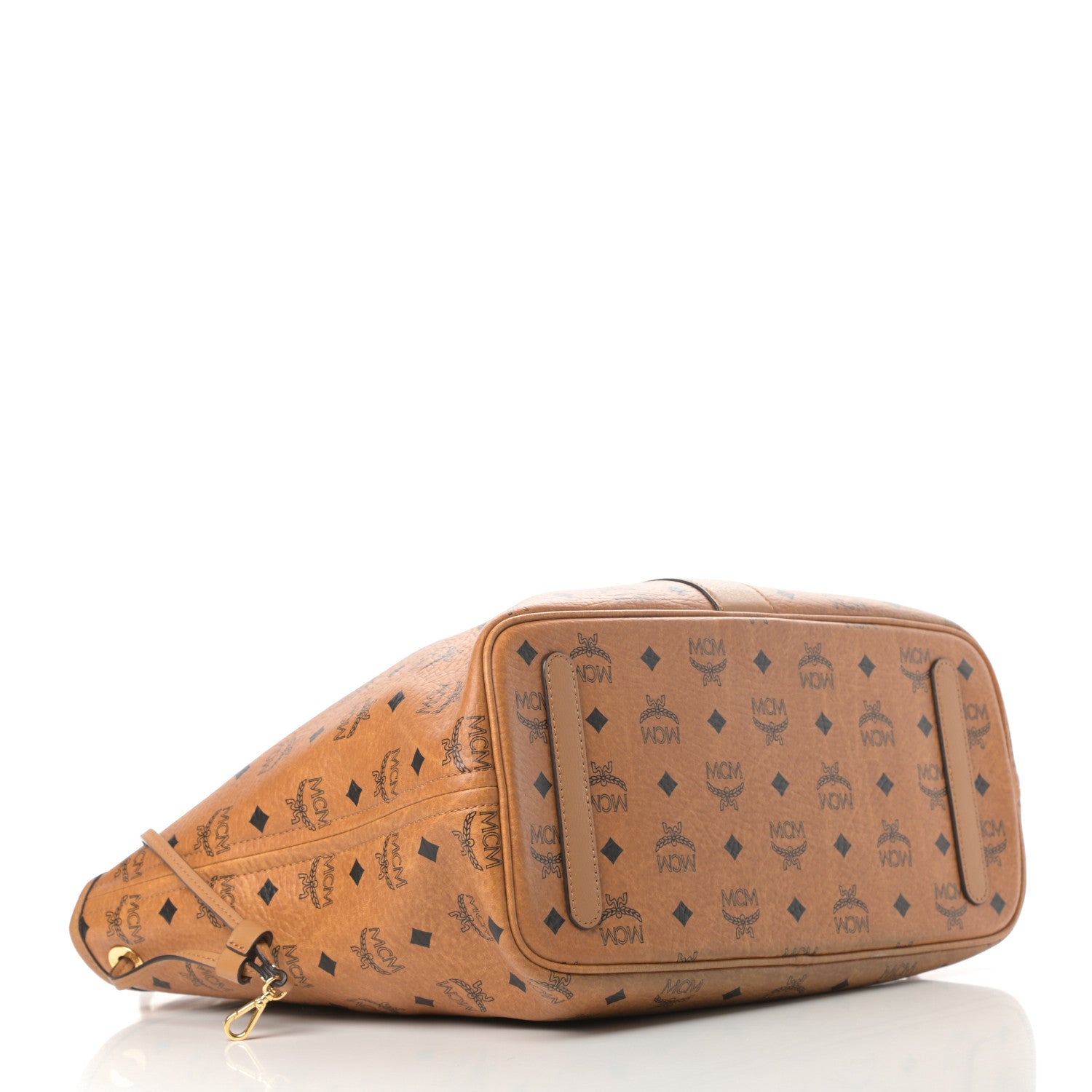MCM Visetos Medium Liz Reversible Shopper Tote Cognac 7 of 16