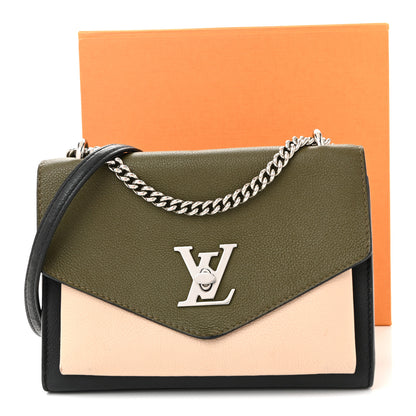 Louis Vuitton Soft Calfskin Mylockme Chain Bag BB Smokey Brown Green 11 of 11