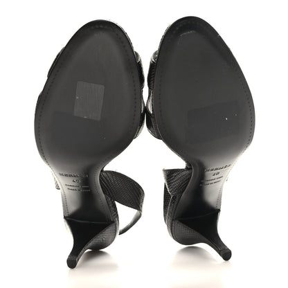 Hermes Lizard Night 70 Sandals 40 Black 5 of 8