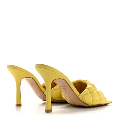 Bottega Veneta Nappa Matelasse Padded Mule Sandals 38.5 Pear 5 of 9
