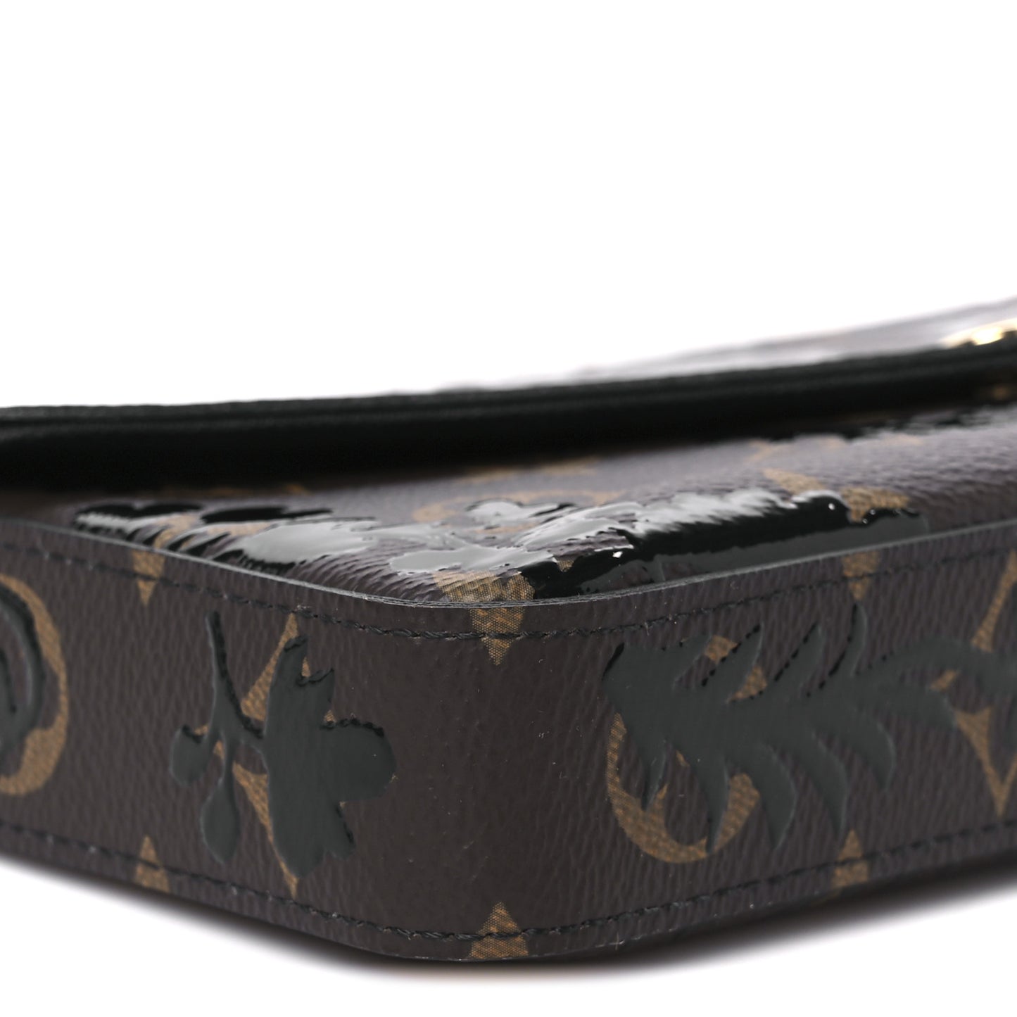 Monogram Blossom Pochette Felicie Chain Wallet Black