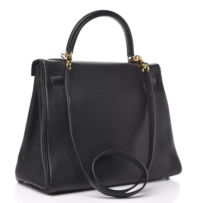 Hermes Togo Kelly Retourne 32 Black 2 of 9