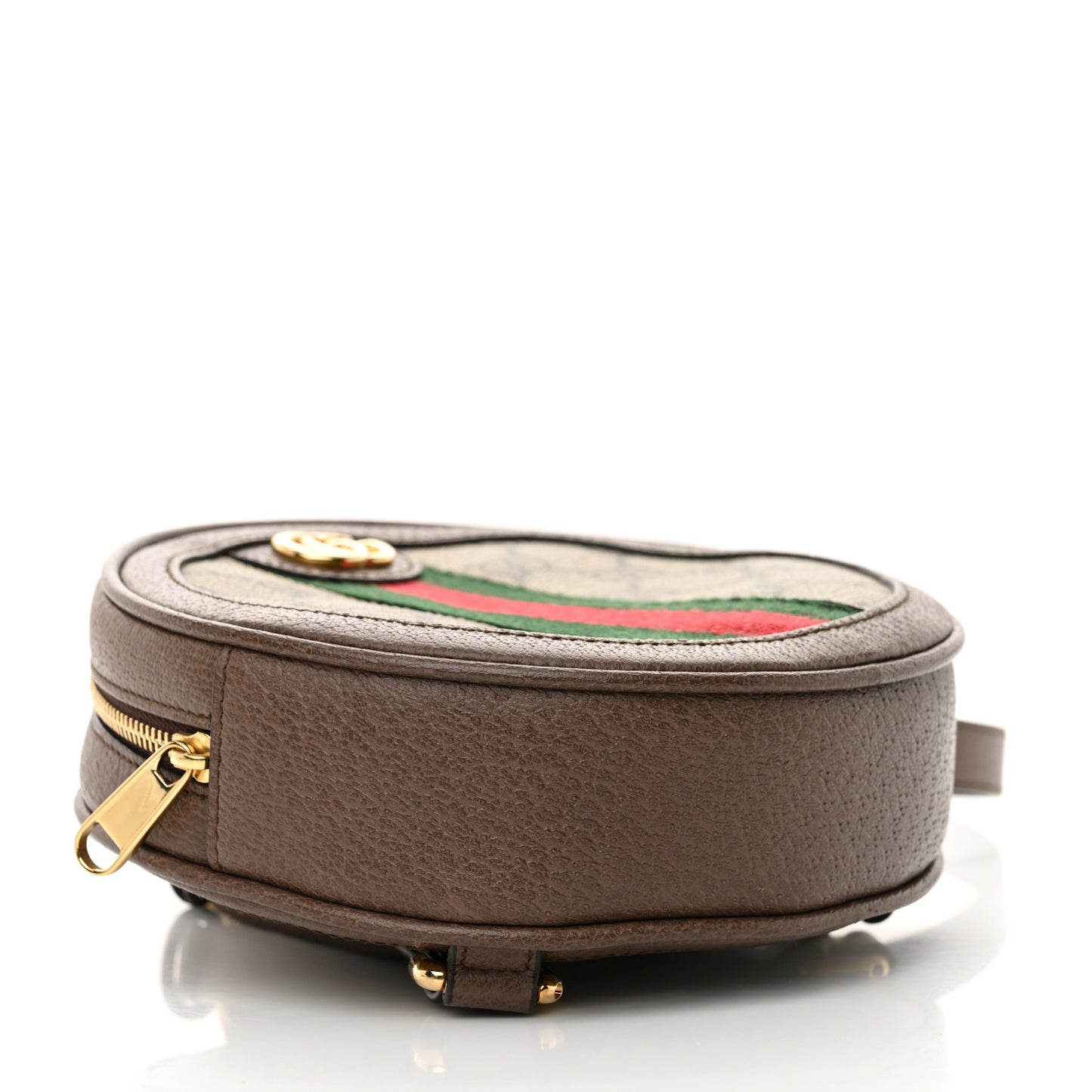 GG Supreme Monogram Web Mini Ophidia Round Backpack Brown