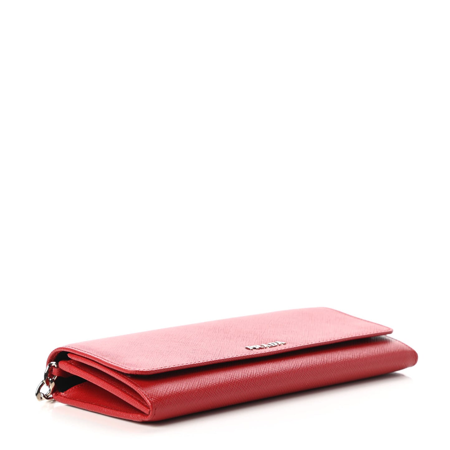 Saffiano Bi-Color Wallet on Chain Fuoco Black