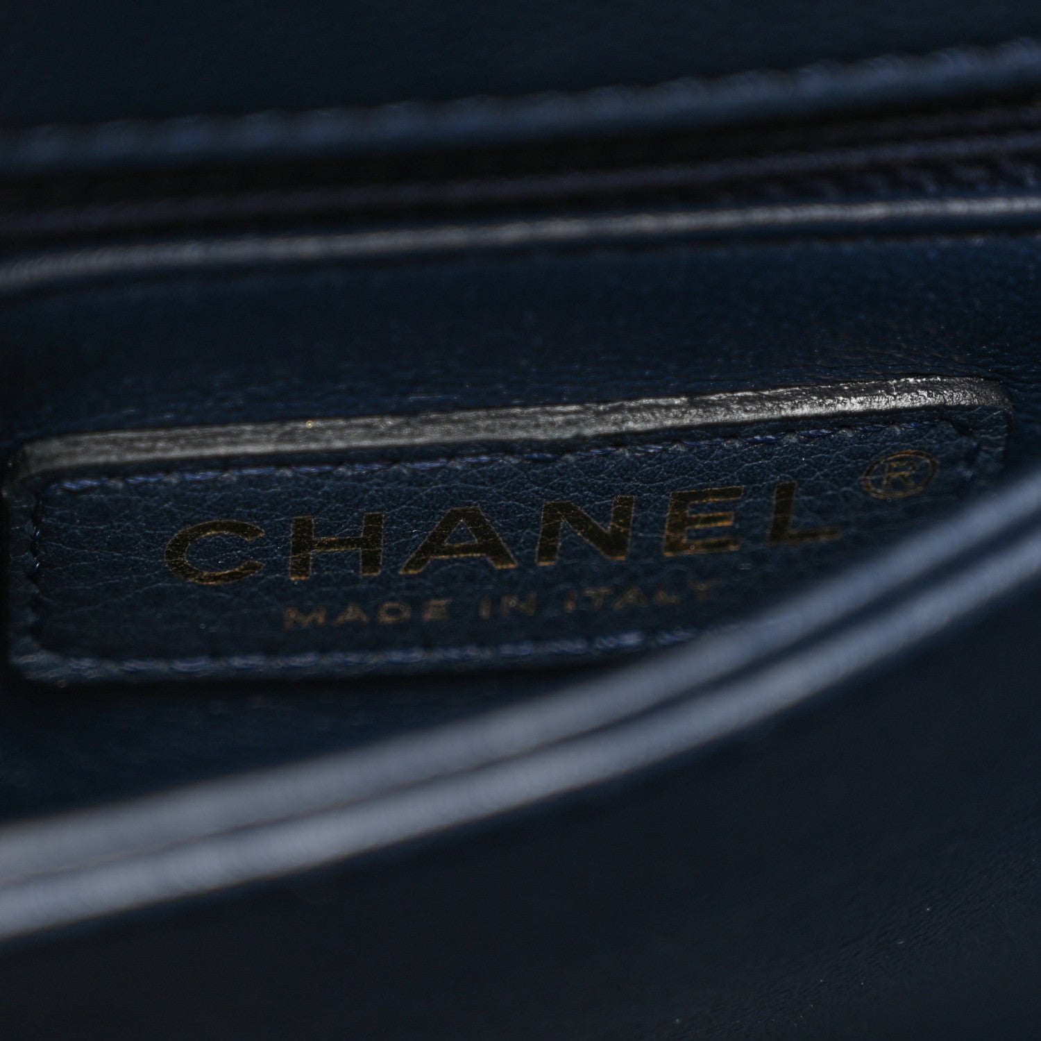 Chanel Caviar Lizard Embossed Quilted Extra Mini Coco Handle Flap Navy 6 of 10