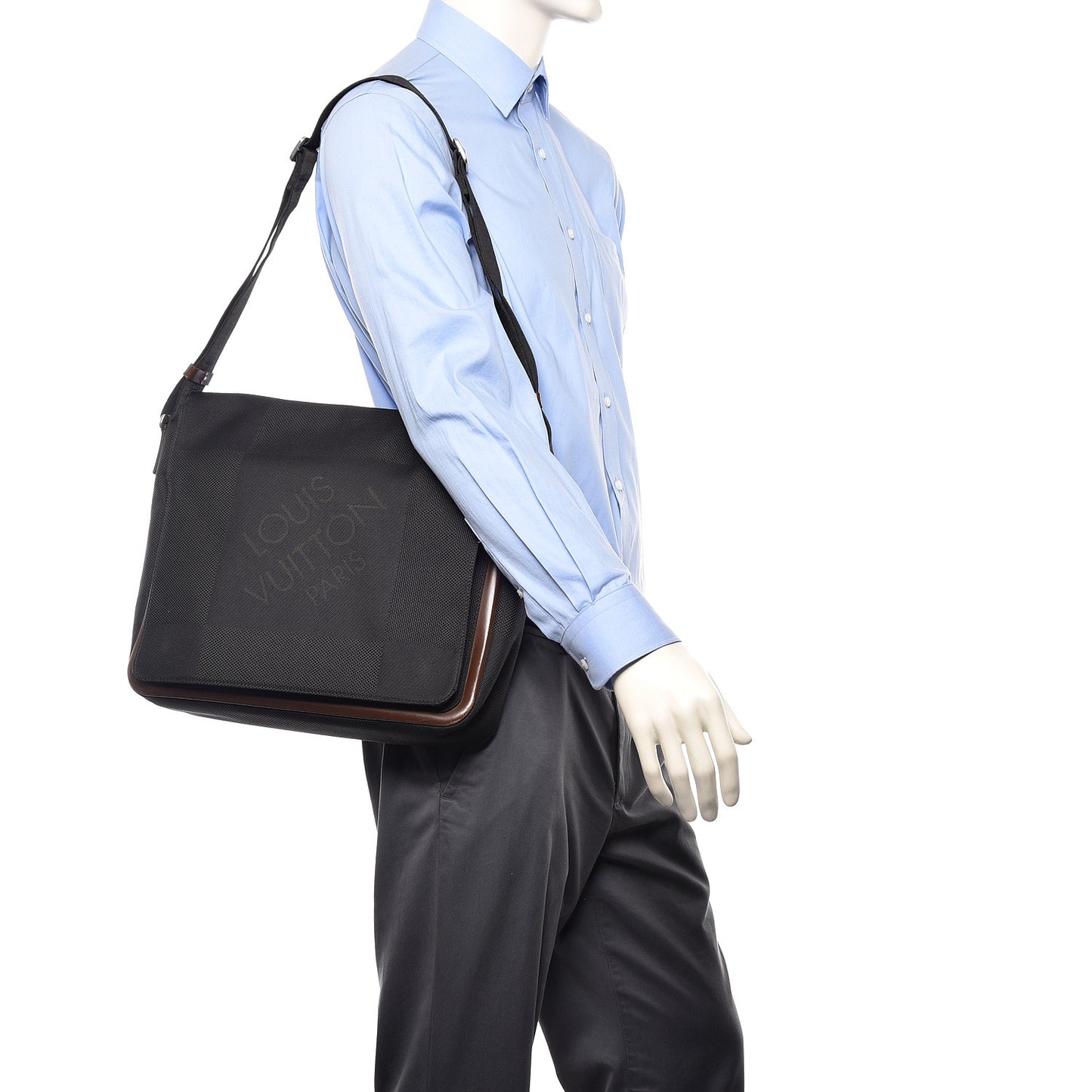 Damier Geant Messenger Bag Black
