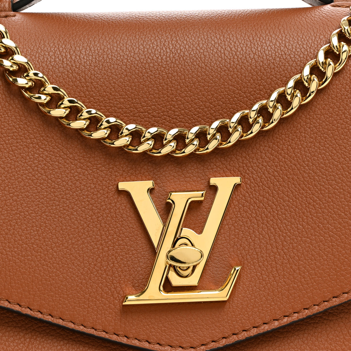 Louis Vuitton Grained Calfskin Lockme Oxford Cognac 7 of 10