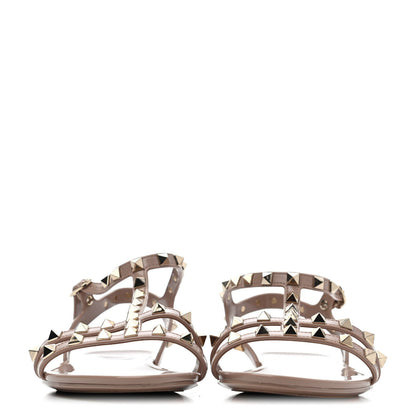 Valentino Garavani PVC Jelly Rockstud Caged Sandals 40 Poudre 2 of 4