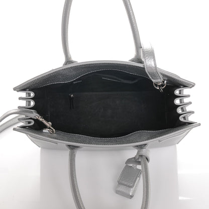 Saint Laurent Metallic Grained Calfskin Baby Sac De Jour Silver 5 of 8