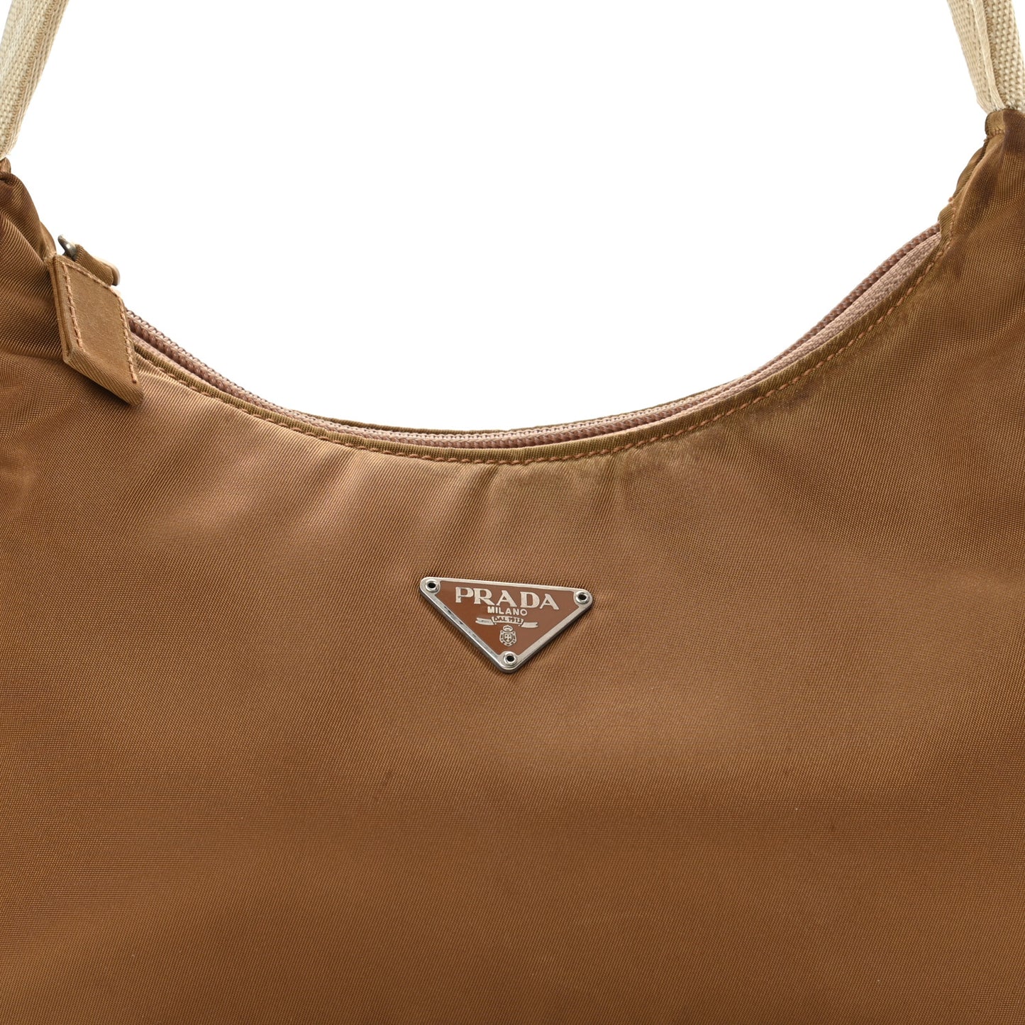 Tessuto Nylon Sport Mini Shoulder Bag Nocciola