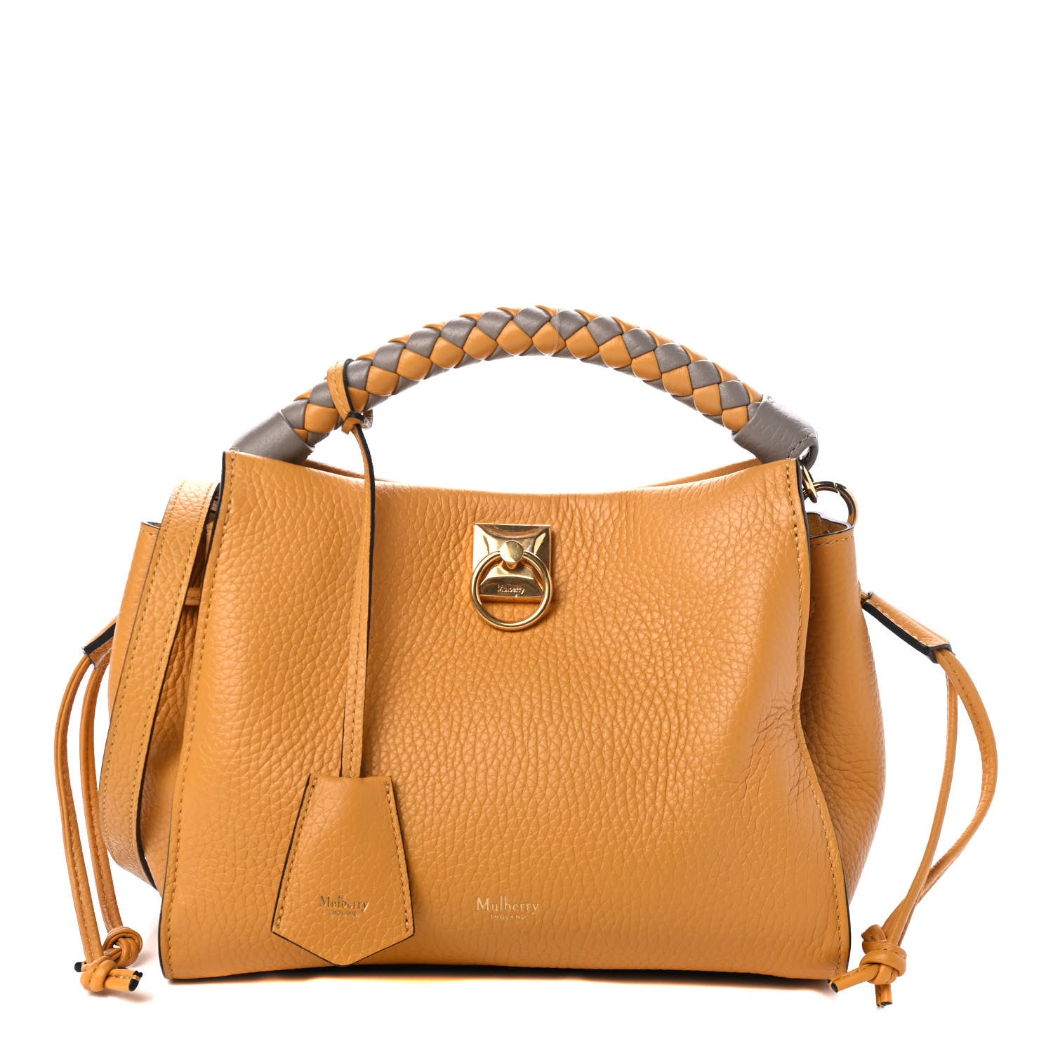 Mulberry Heavy Grain Small Iris Tote Deep Amber 1 of 4