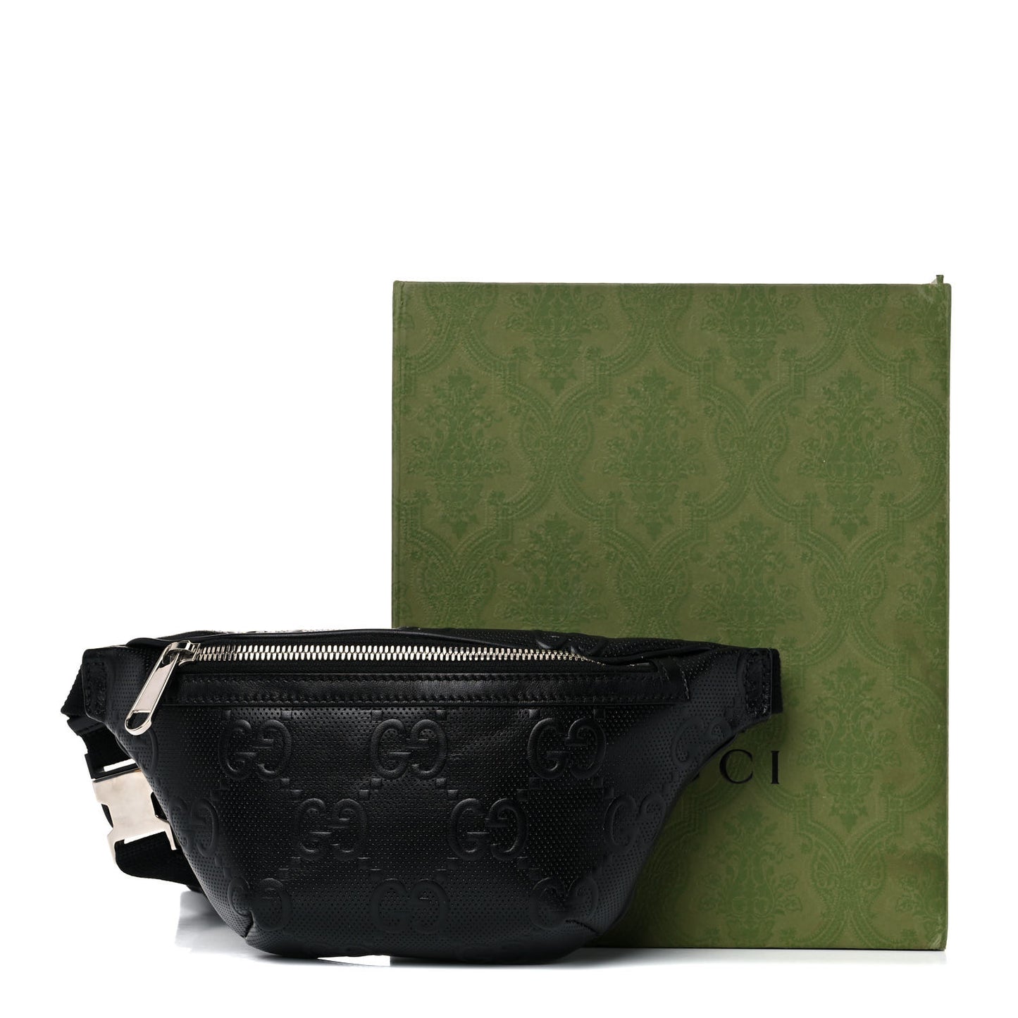 Calfskin GG Tennis Embossed Belt Bag Black