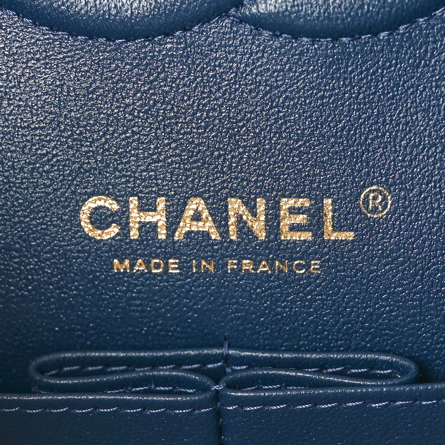 Chanel Caviar Quilted Medium Double Flap Navy 6 of 10
