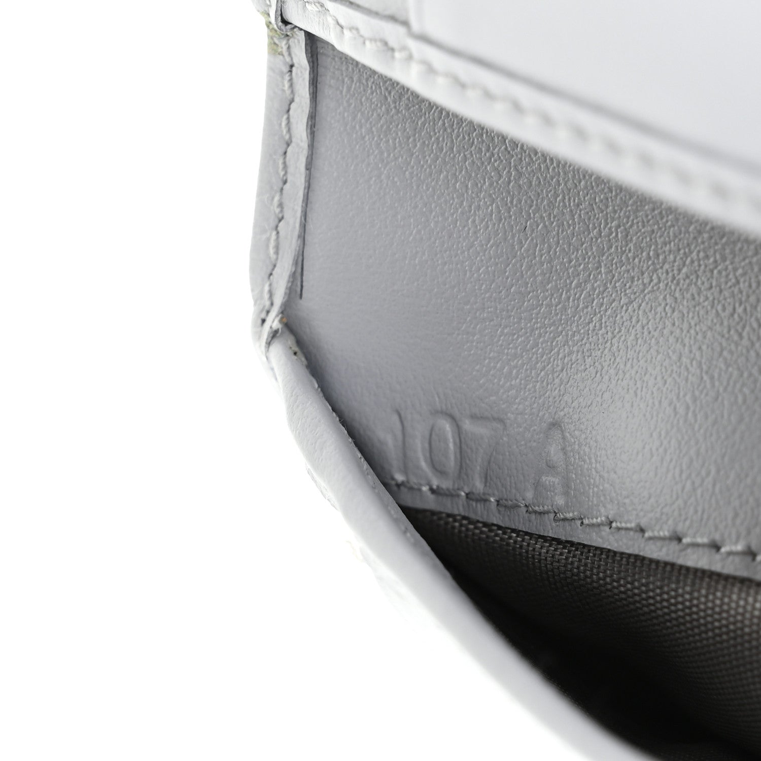 Prada Vitello Rose Metal Tri-Fold Compact Wallet Perla 7 of 8