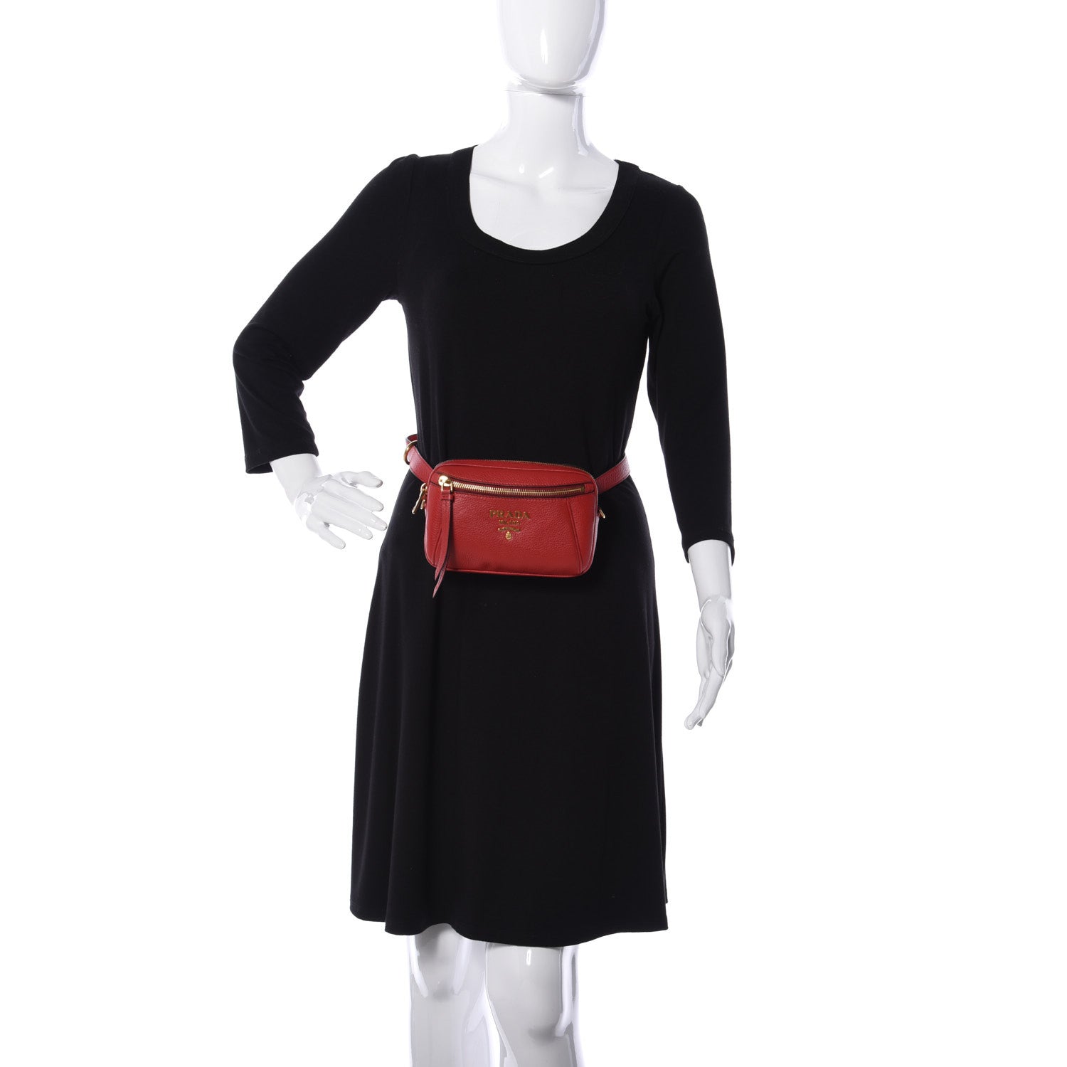 Prada Vitello Daino Belt Bag Rosso 2 of 10