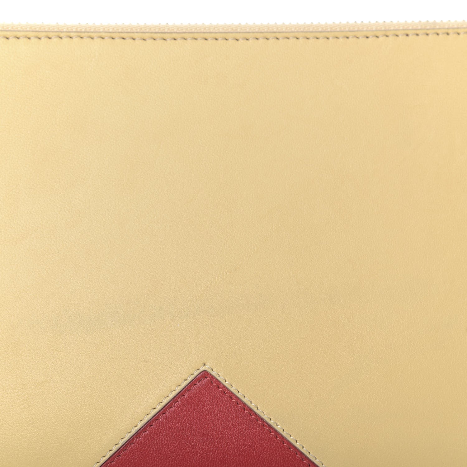 Celine Goatskin Bi-Color Large Zip Around Multifunction Coeur Wallet Nude Red 13 of 13