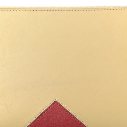 Celine Goatskin Bi-Color Large Zip Around Multifunction Coeur Wallet Nude Red 13 of 13