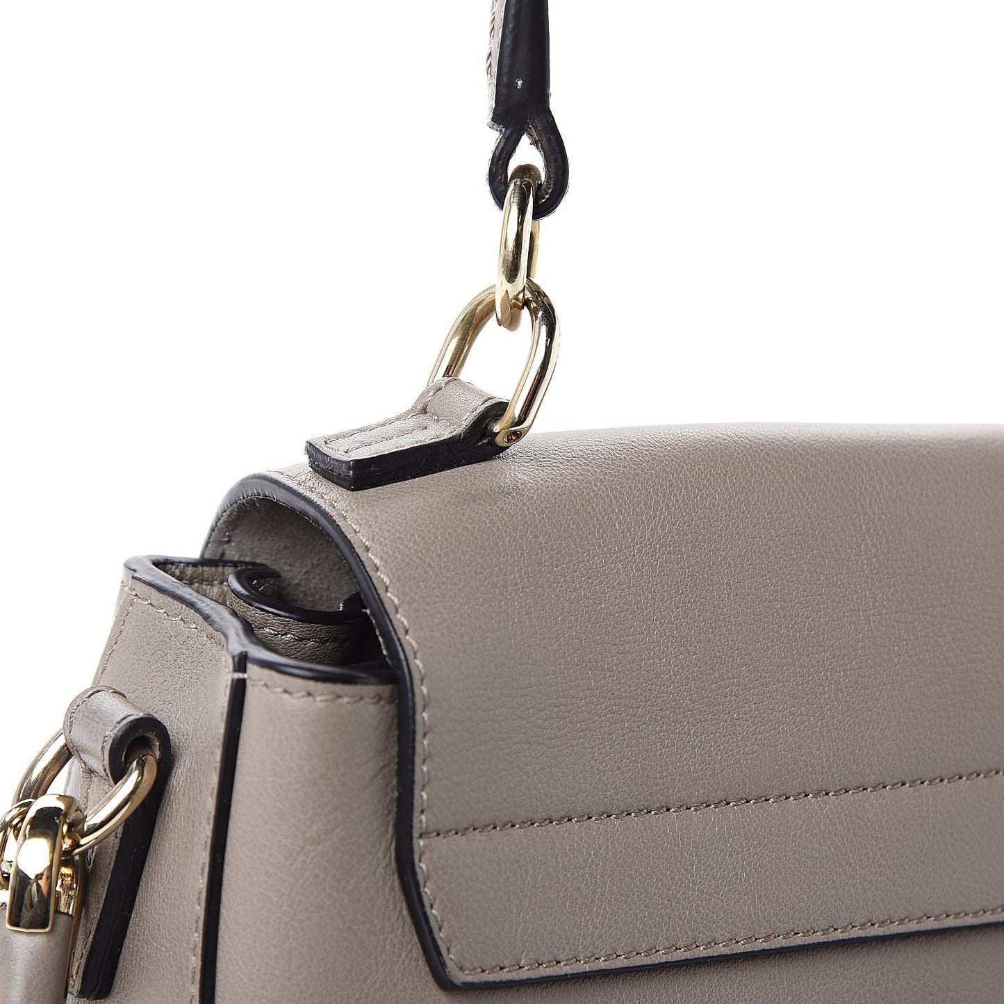 Calfskin Mini Faye Day Shoulder Bag Motty Grey