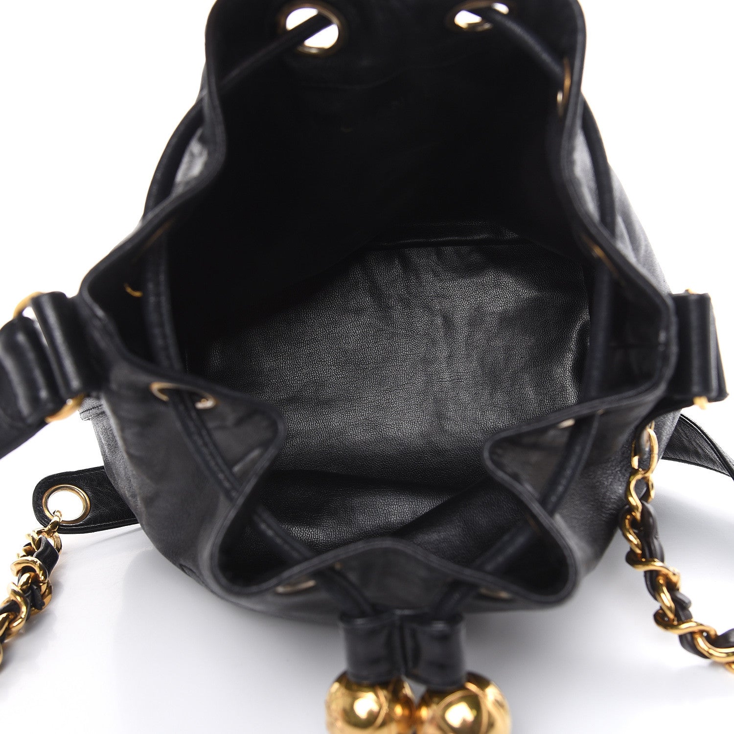 Chanel Lambskin CC Drawstring Shoulder Bag Black 5 of 19