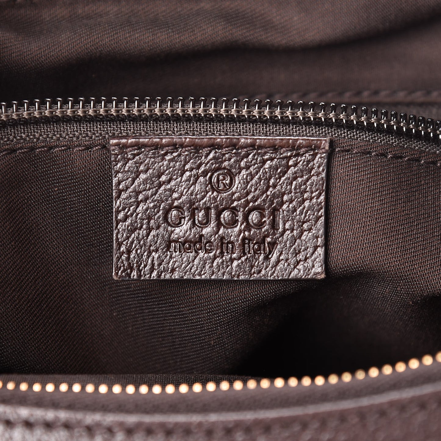 Monogram Web Medium Half Moon Hobo Dark Brown