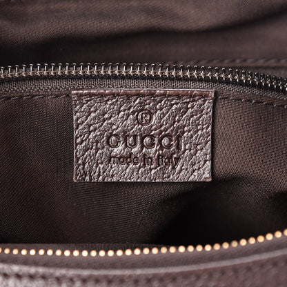 Gucci Monogram Web Medium Half Moon Hobo Dark Brown 6 of 11