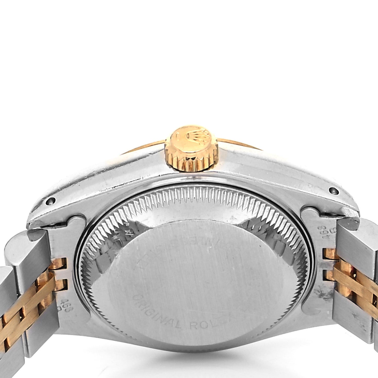 Stainless Steel 18K Yellow Gold Diamond 26mm Oyster Perpetual Datejust Watch Black 69173