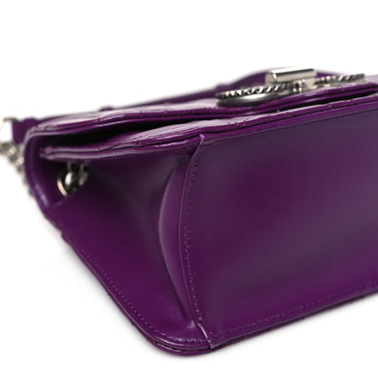 Salvatore Ferragamo Calfskin Quilted Gancini Small Flap Bag Purple 8 of 9