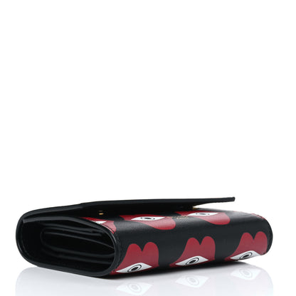 Celine X ANNELI SANAYE HENRIKSSON Smooth Calfskin Telepathic Compact Wallet Red Black 3 of 4