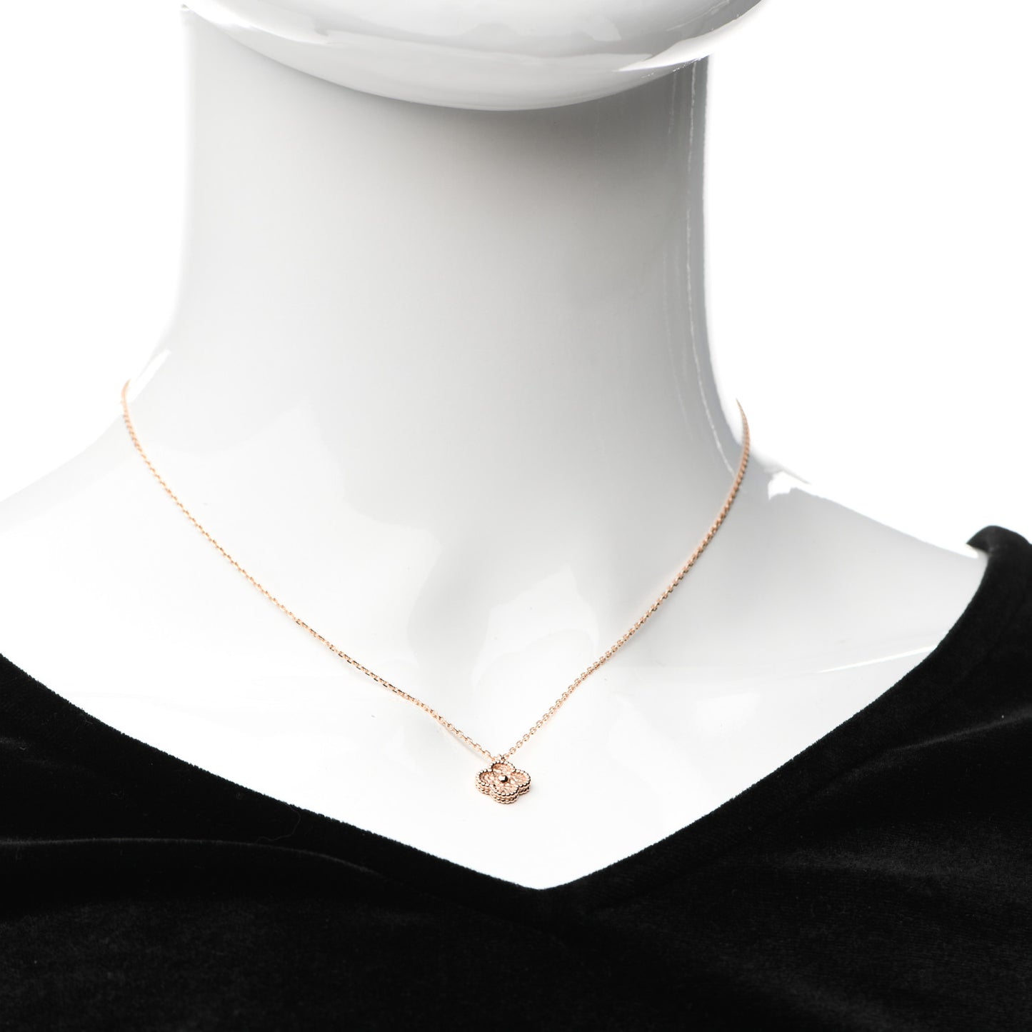 18K Rose Gold Sweet Alhambra Pendant Necklace