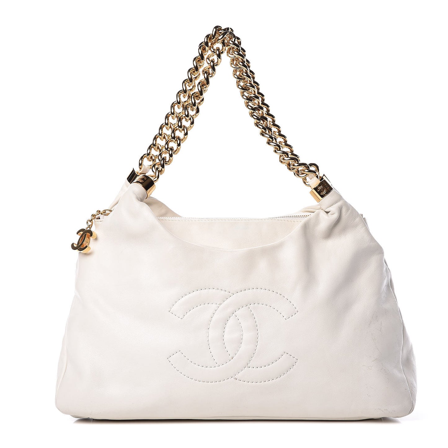 Calfskin Rodeo Drive Hobo White