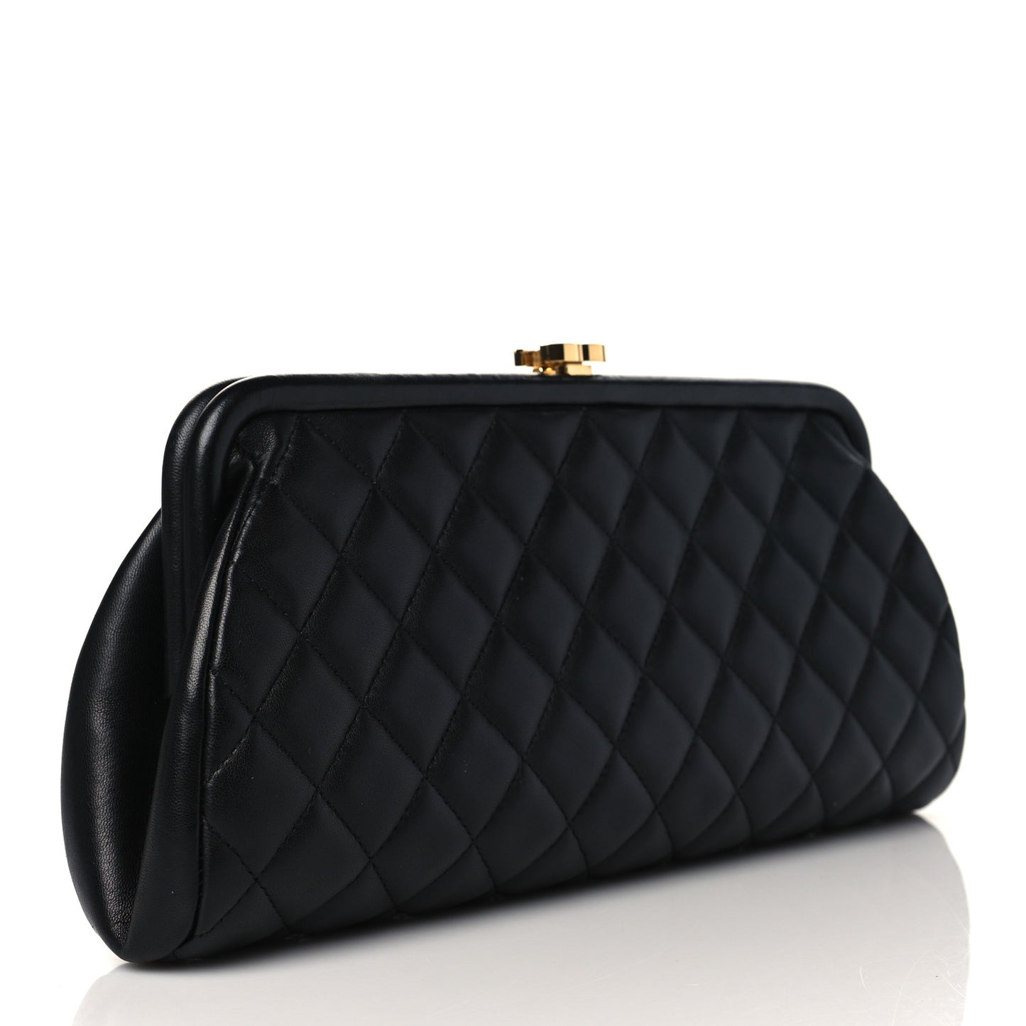 Lambskin Quilted Timeless Clutch Black