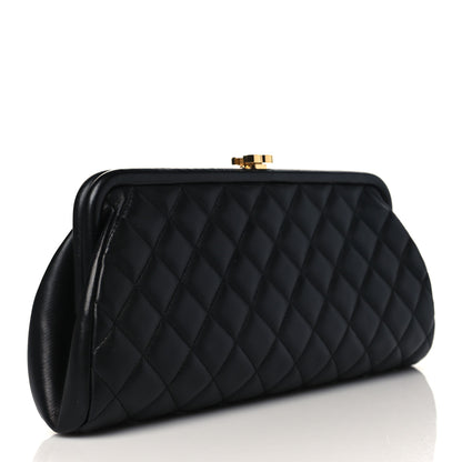 Chanel Lambskin Quilted Timeless Clutch Black 3 of 10