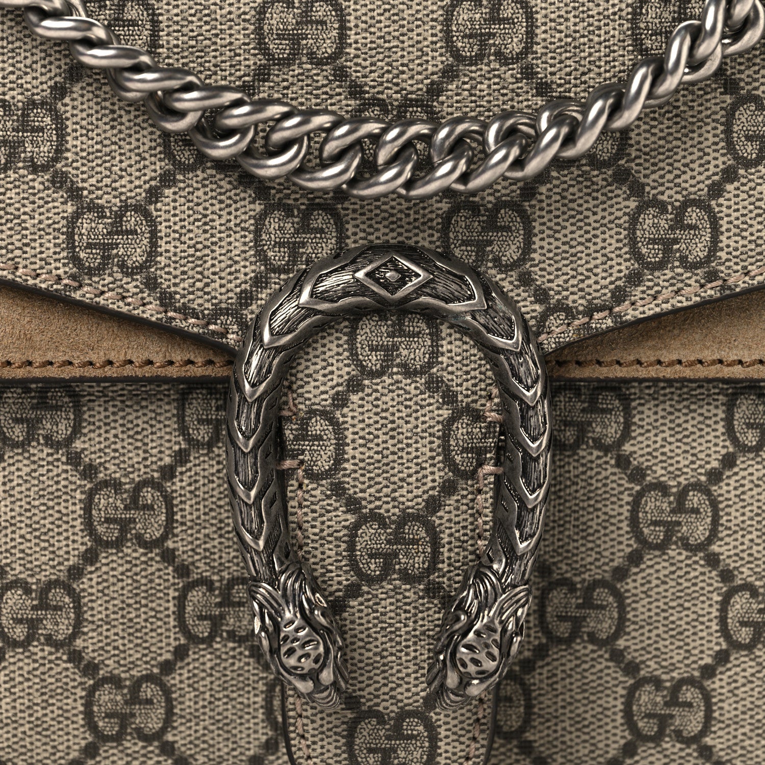 Gucci GG Supreme Monogram Mini Dionysus Shoulder Bag Taupe 8 of 11