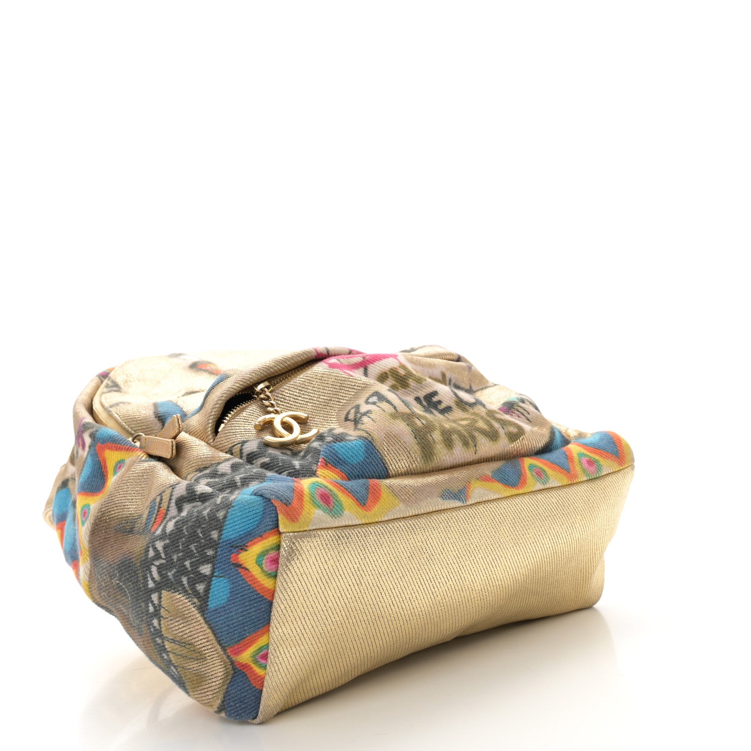 Chanel Graffiti Printed Canvas Street Spirit Backpack Multicolor 4 of 13