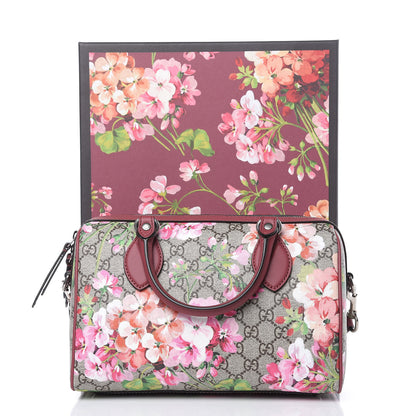 Gucci GG Supreme Monogram Blooms Small Boston Beige Multicolor Dry Rose 10 of 10