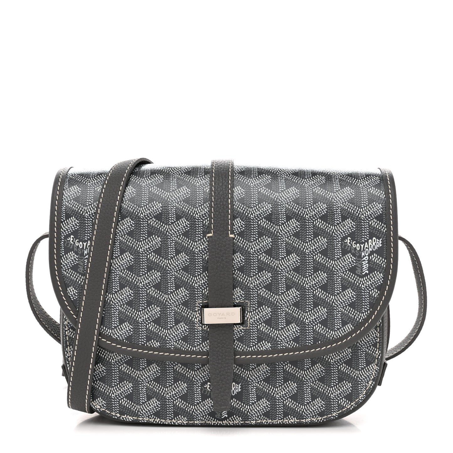 Goyardine Belvedere II PM Messenger Bag Gray