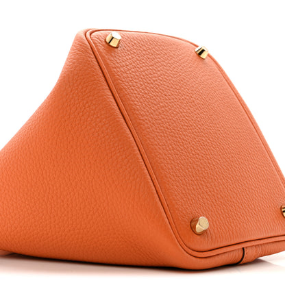 Hermes Taurillon Clemence Picotin Lock 18 PM Orange 9 of 11